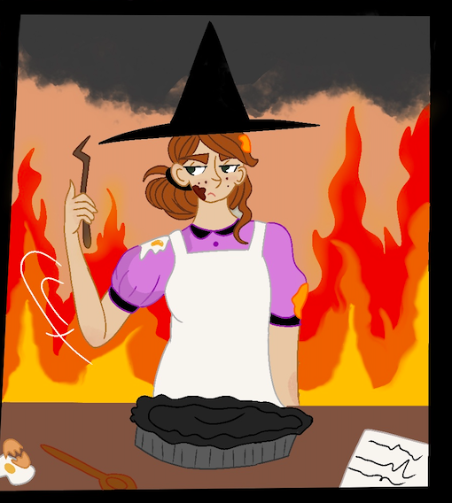 Panel 5:Lily pulls out her wand.